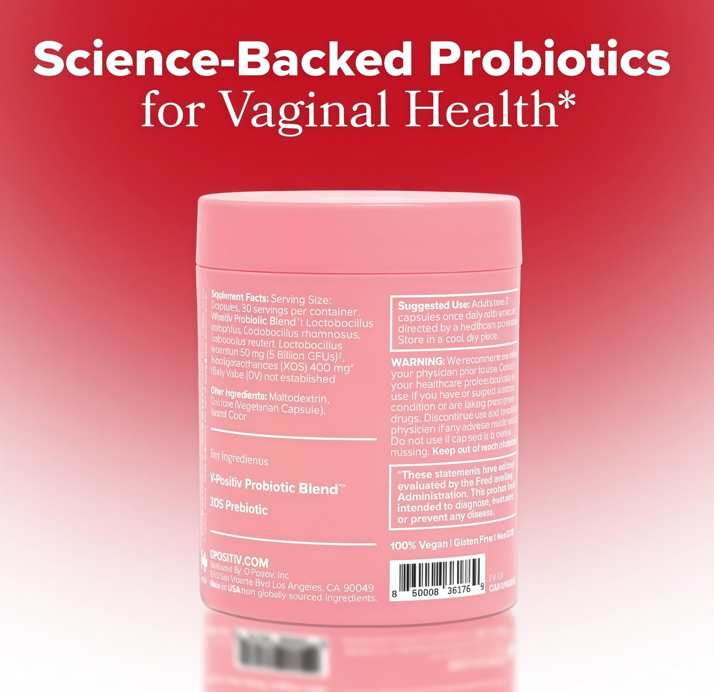 O Positiv URO Vaginal Probiotics 2PACK