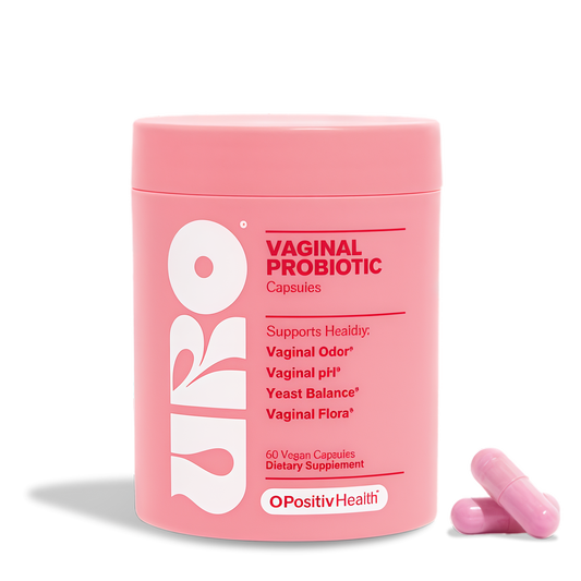O Positiv URO Vaginal Probiotics for Women pH Balance with Prebiotics & Lactobacillus Probiotic Blend - Vaginal Health Supplement - Promote Healthy Vaginal Odor & Vaginal Flora, 60 Count (Pack of 1)